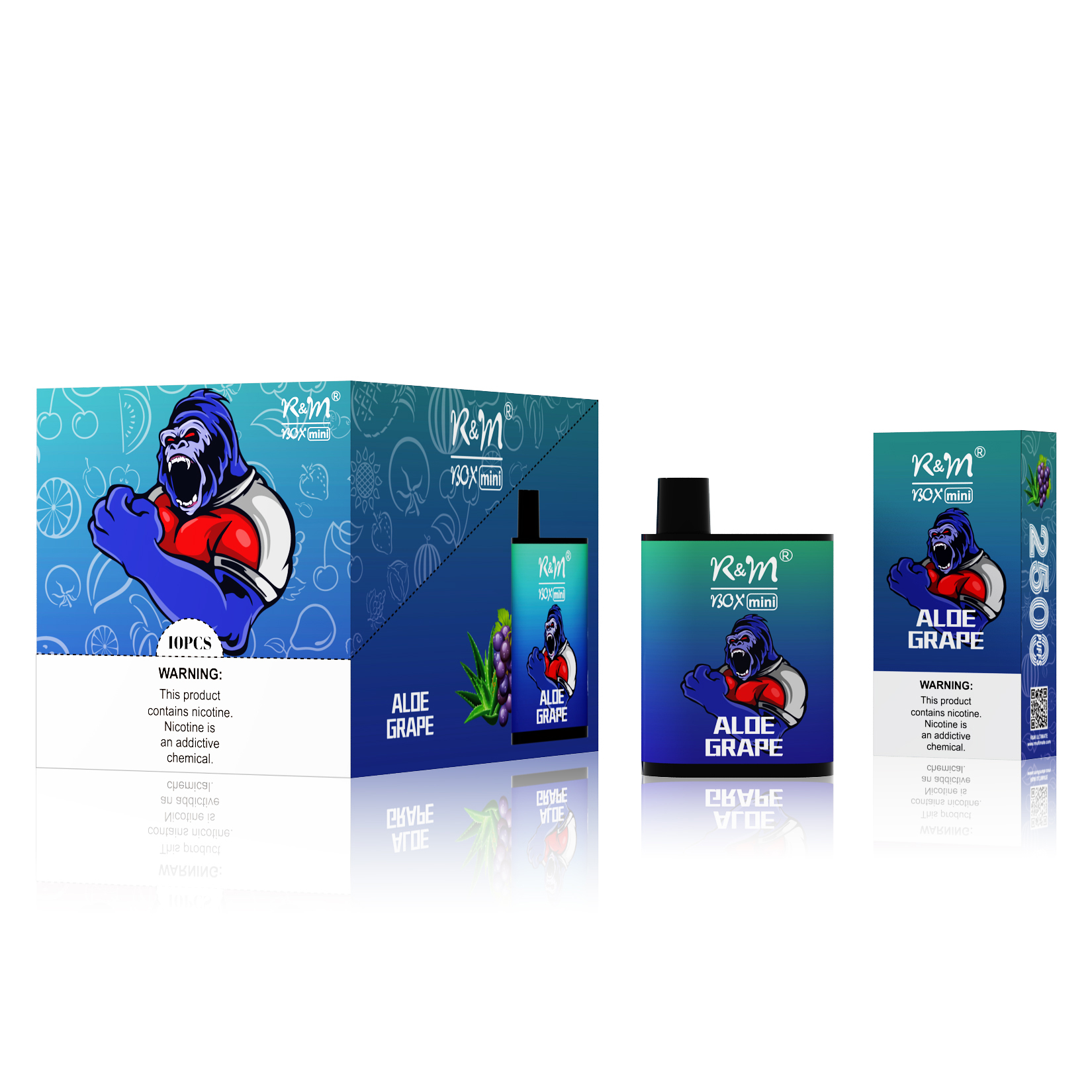 R&M Box Mini Blueberry on Ice | 3% Salt Nicotine Dermable Vape 