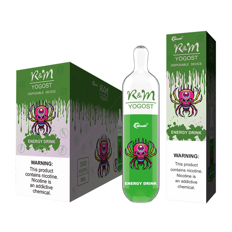 R&M YOGOST 8 ml E-liquide Morty Style Vape jetable Pina Colada/R&M Switch Pape