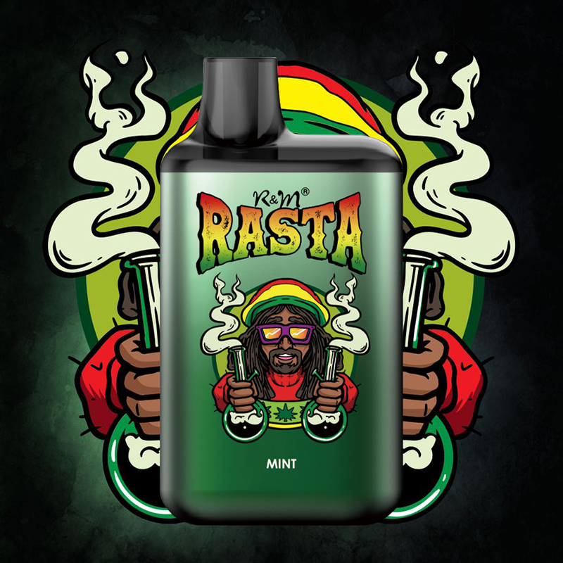 Logo OEM Vape 5500puffs R&M Rasta 12 saveurs Good Taste Mesh Coil Electronic Cigarette en gros uniquement