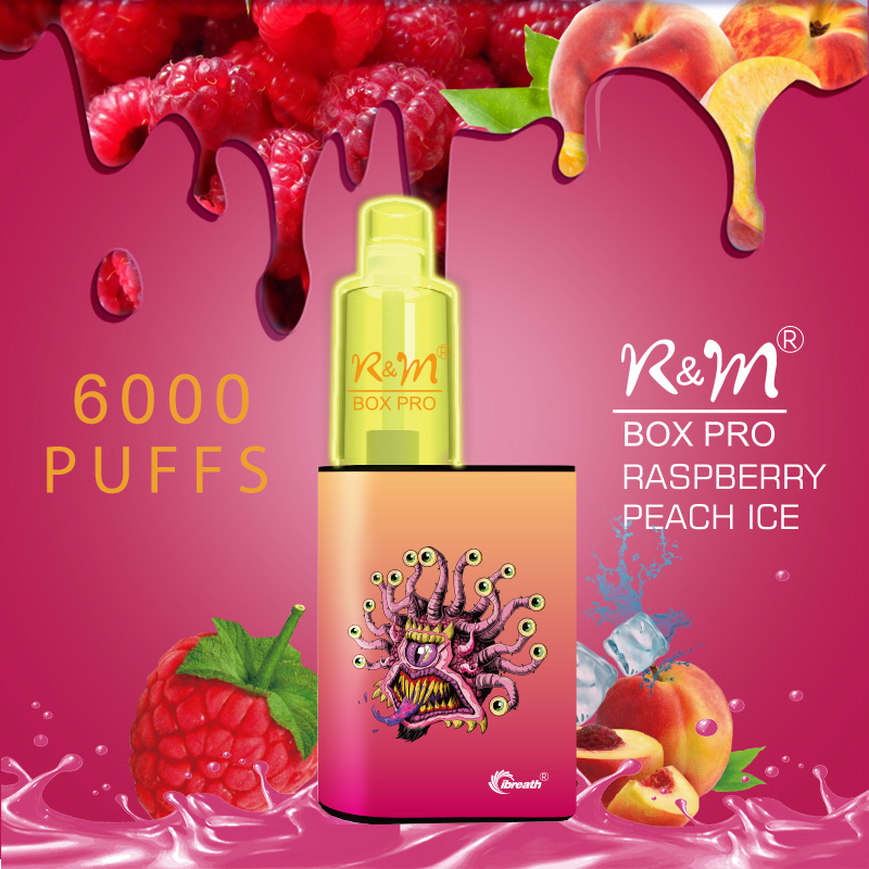 R&M Box Pro Original UK 6000 Puffs RVB Light Disposabe Vape