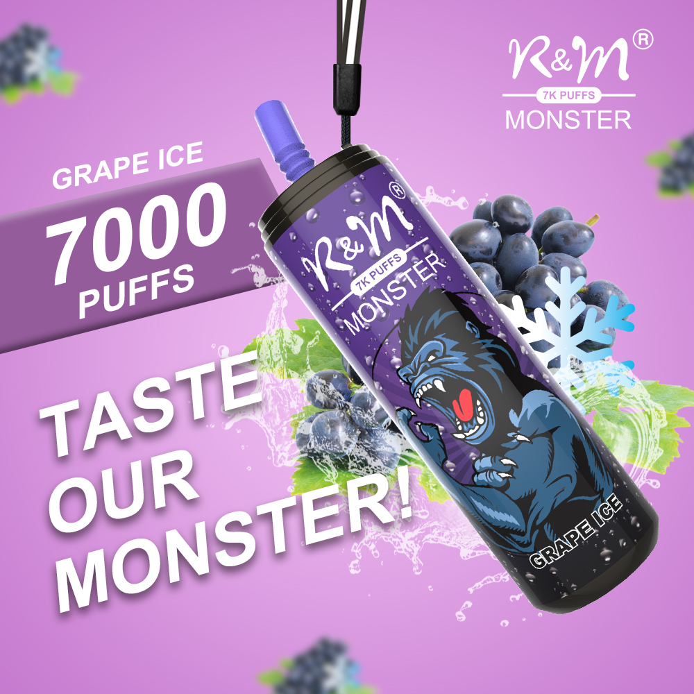 R&M Monster Australie Air Air Air OEM Logo 7000 Puffs Vape jetable
