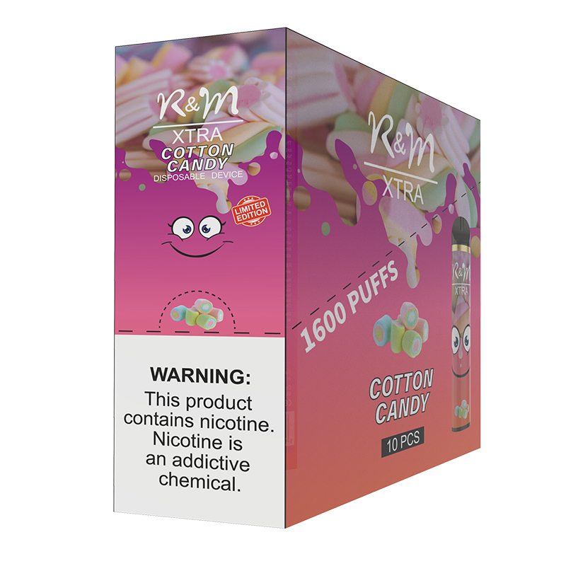 R & M XTRA 1600 Puffs 6% Dispositif jetable de Vape Nicotine | Barbe à papa