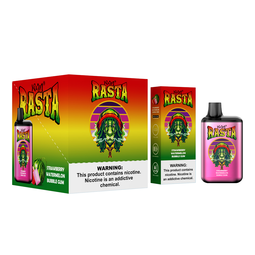 Bar elfe d'origine 5500 Puffs Fravage Frôlement Disposable Cigarette Vape Pen CE / FDA Prix d'usine OEM Fashion Design 2022 R&M RASTA