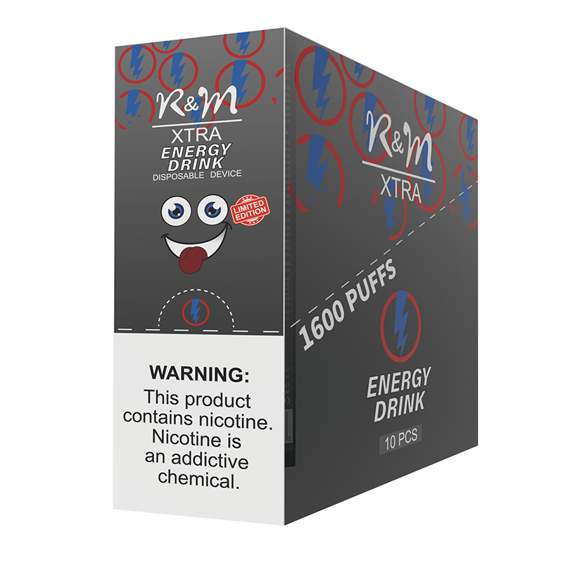 R & M XTRA 1600 Puffs 6% Pods Nicotine Vape Dispositif jetable