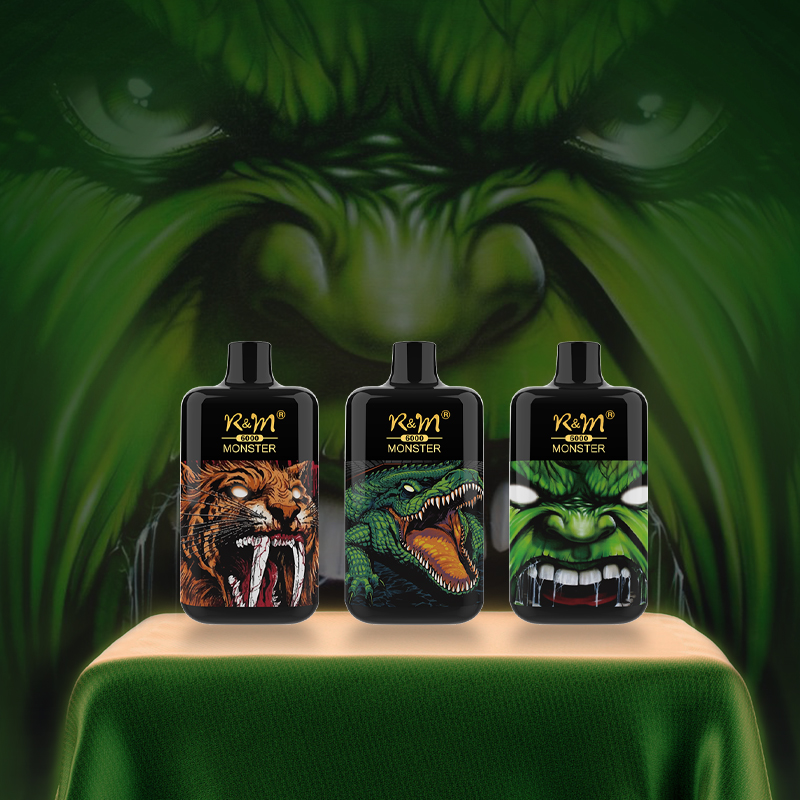 OEM Custom 12 bonnes saveurs Boîte à barres Elf Shape Mesh Coil Rechargeable 6000 Puffs R&M Monster Disposable Vape