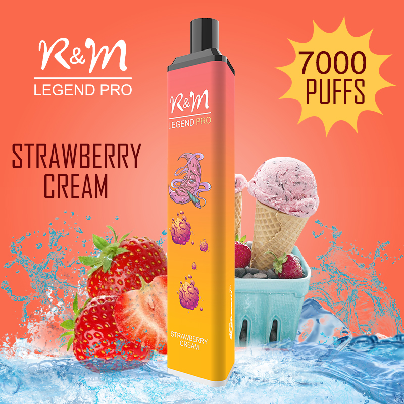 R&M Legend Pro Strawberry Cream | 7000 Puffs Vape Wholesiste | Fournisseur