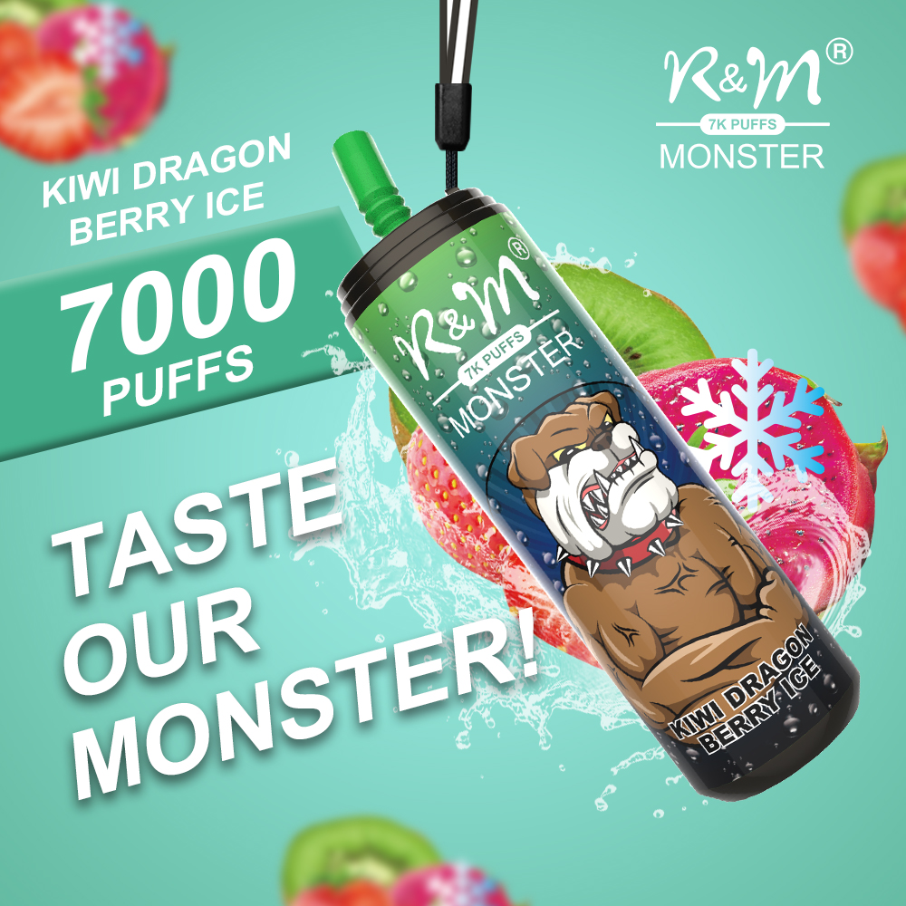 R&M MONSTER ISRAEL 20MG SALT Nicotine 7000 Puffs Vape jetable