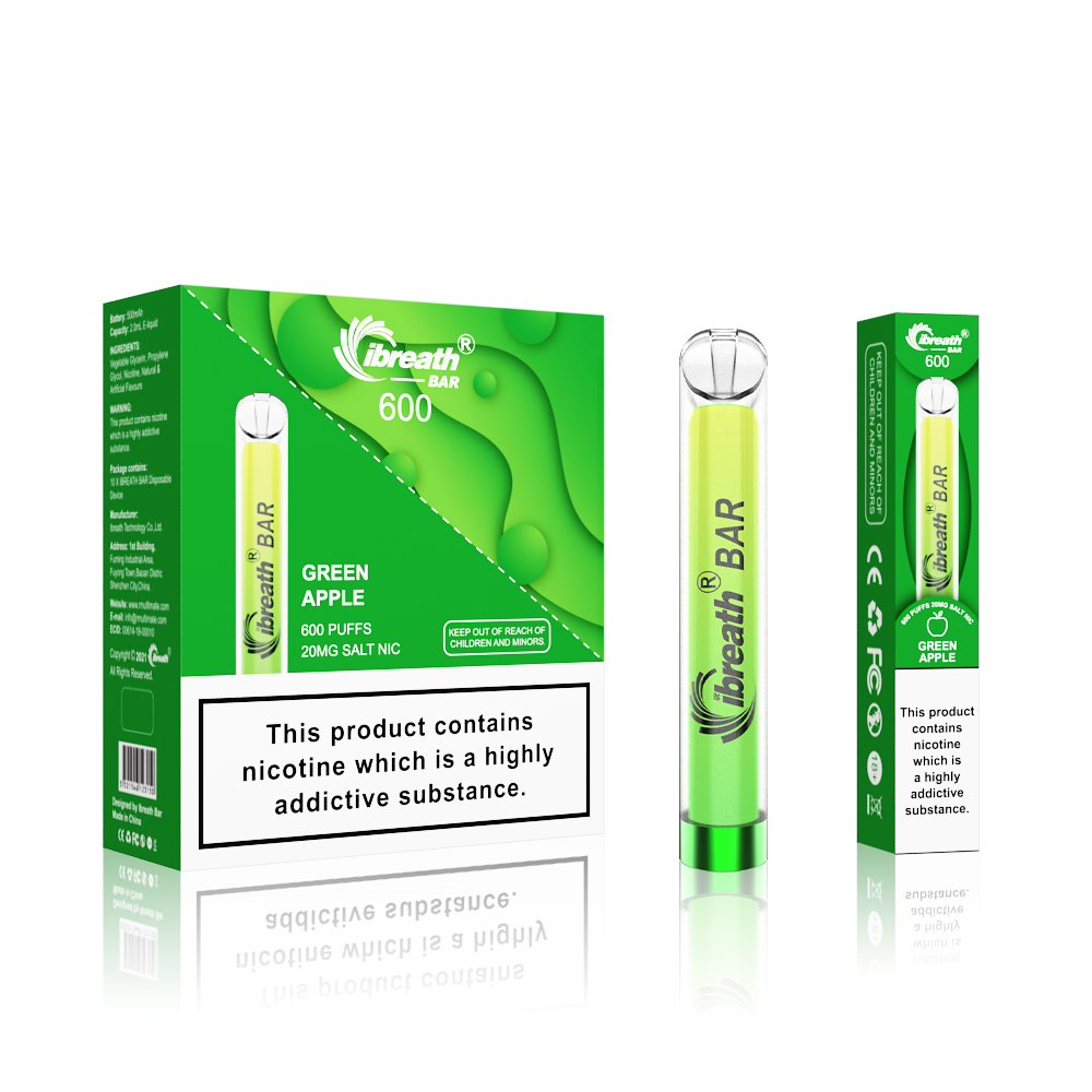 Europe UK OEM Logo Marque personnalisée RVB Light 600puffs 2% 0% Salt Nicotine Geekbar Crystal Disposable Vape 