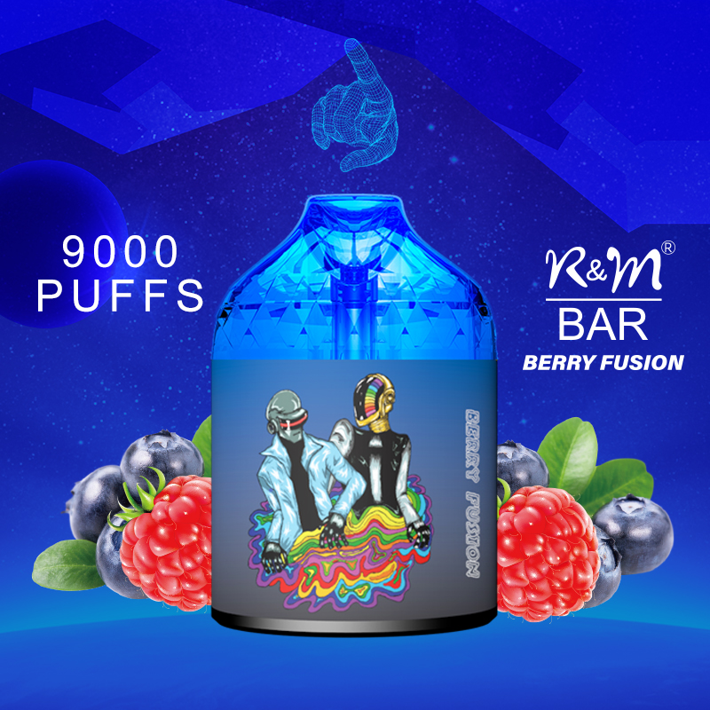 R&M BAR Germany 9000 bouffées RGB Light Vape jetable | Dispositif de vapotage rechargeable